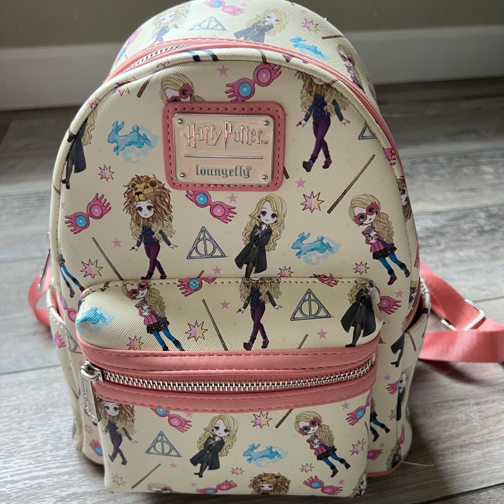 Loungefly Harry Potter Kids Backpack - Cream and Pink